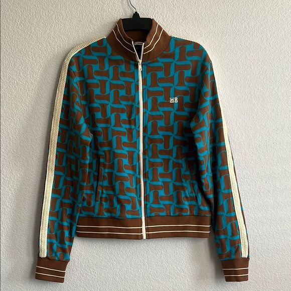 Wales Bonner Symphony Jacquard-Knit Organic Cotton Track Jacket, New, Size 4 - Picture 4 of 14